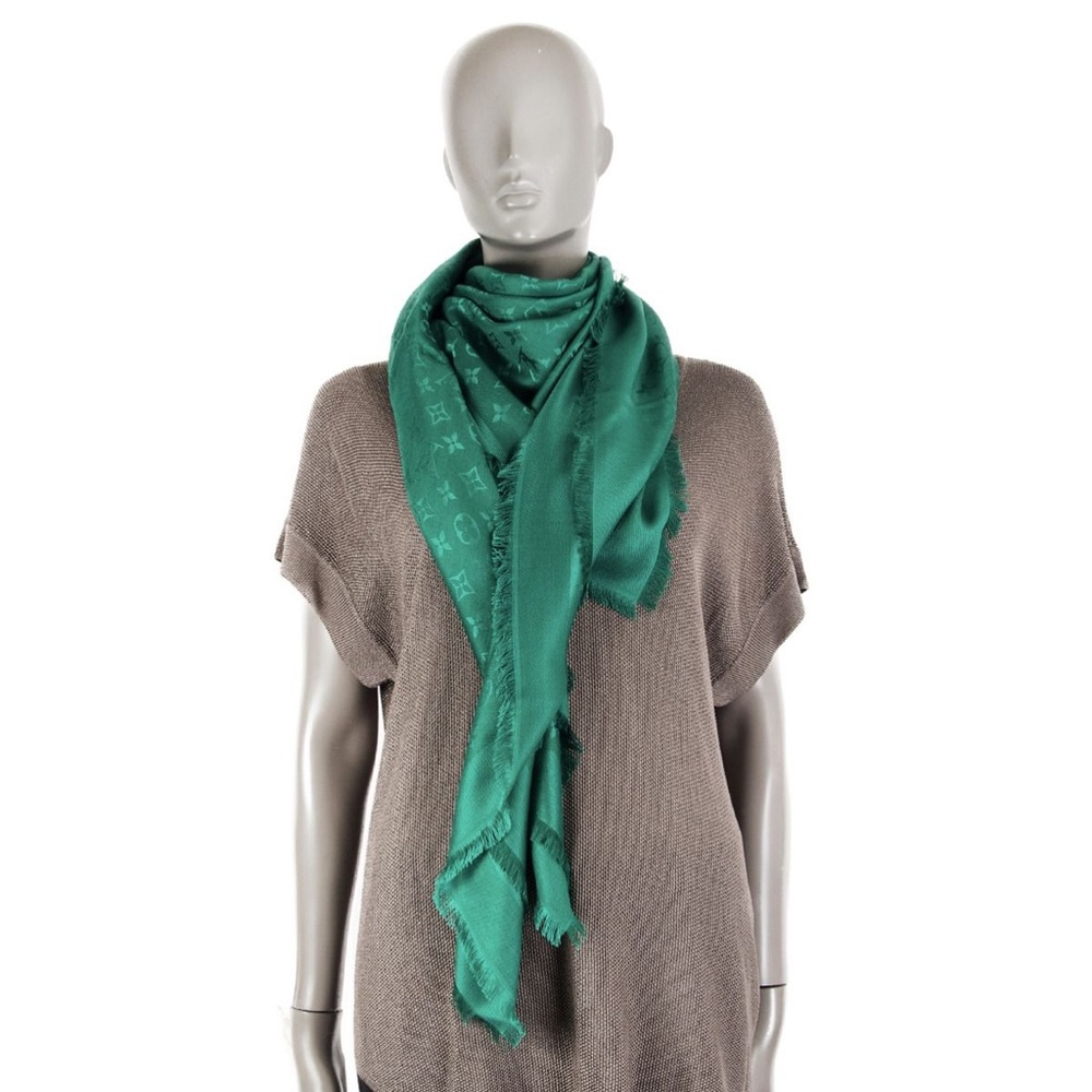 Louis Vuitton Monogram Shawl Emerald Green